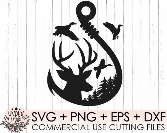 Duck, Deer and Hook SVG File / Hunting and Fishing SVG File Hunting /  Fishing Vector Clip Art,cricut,silhouette Cameo / Vinyl Cut -  Canada