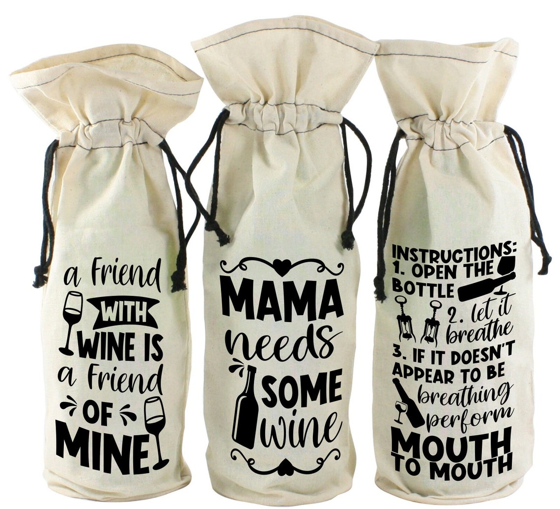 40 Wine Bag Svg Bundlechristmas Wine Svg Filesfunny Wine Etsy Australia