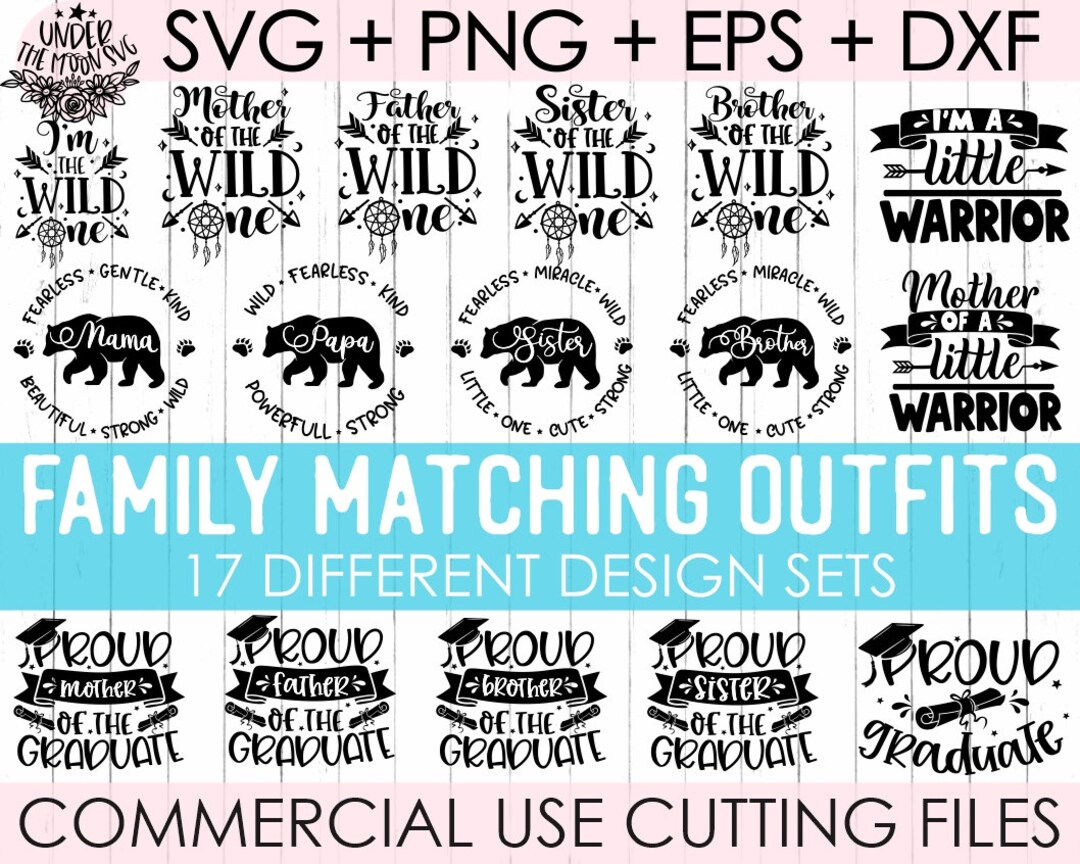 Svg File Matching Family Matching Outfits Svg Bundle, Family Svg, Matching Svg, Mother ...