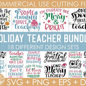 Holiday Teacher Svg Bundle,Teacher Svg, Vacation Svg, Holiday Svg, School Svg,Teacher Quotes Svg,Quotes Svg,Apple Svg,Funny Quote Svg,Cricut