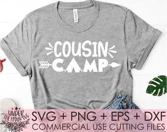 いとこ svg、いとこ svg、キャンプ svg、いとこキャンプ svg、ディストレスト、ビンテージ、いとこシャツ、グランジ svg、バケーション モード svg、アイロン接着、デジタル