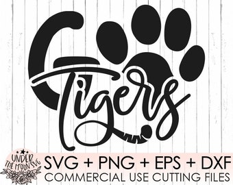 Go Tigers Svg, Tatzen Svg, Tigers Svg, Kommerzielle Nutzung, Fußball Svg, Tigers Fußball Svg, Fußball, Silhouette, Sport Svg, Tigers Svg, Tiger Svg
