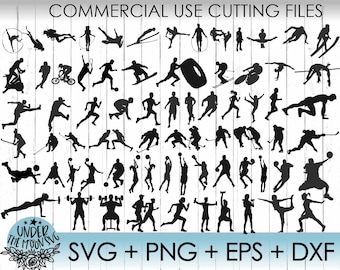 Sport Design Elemetns , Sport SVG Bundle , Sport DXF Cut files , Sport Silhouette Studio- SVG Files for Silhouette Cameo or Cricut