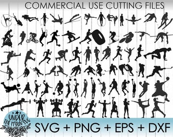 Sport Design Elemetns , Sport SVG Bundle , Sport DXF Cut files , Sport Silhouette Studio- SVG Files for Silhouette Cameo or Cricut