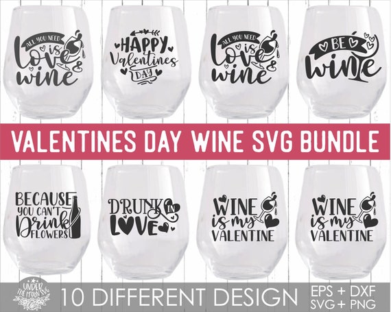 Valentine's Day Wine Svg Bundle, Wine is My Valentine Svg, Be My Valenwine Svg, Wine Valentine Svg, Hand Lettered Svg, Wine Glass Svg, Png