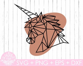 Geometrischer Einhorn Svg, Einhorn Horn Svg, Dekor Svg, Geometrisches Einhorn Dfx, Einhorn Digital Download, Einhorn Vektor, Einhorn Vinyl