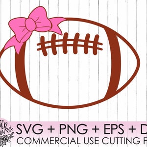 Football Monogram SVG With Bow, Football Svg, SVG Files, Sports Svg, SVG design, football clipart,Silhouette Files, Cricut Files