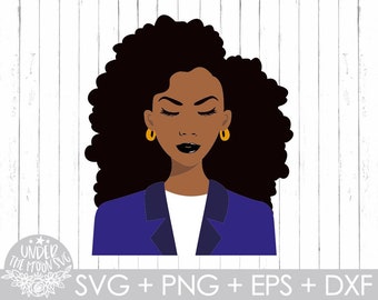 Afro Woman Working Svg,Afro Girl  Boss Svg,Afro Avg, Black Woman Svg,Funky Woman Svg,Curly Hair Svg,African Svg,African Woman Svg,African