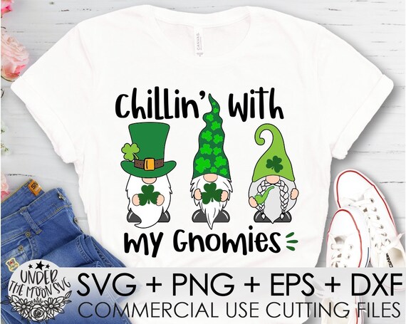 Chillin With My Gnomies Plaid St Patricks Day Gifts T-Shirt Chillin With My Gnomies Plaid St Patricks Day Gifts T-Shirt