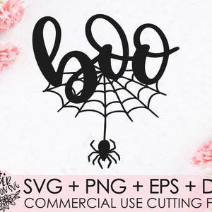 Halloween SVG, boo SVG File, spider web svg, spooky svg, Halloween Cutting files for use with Silhouette Studio, Cricut