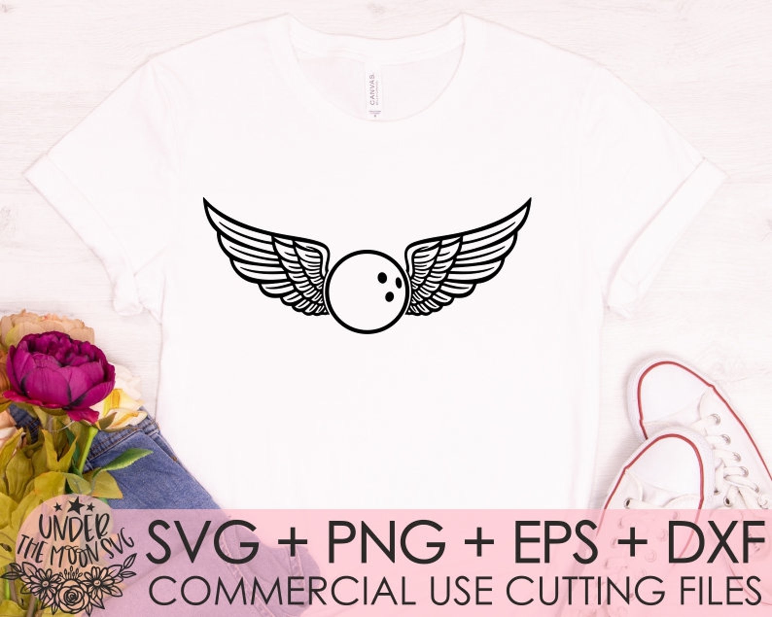 Bowling Ball with Wings SVG File / Fastpitch Bowling svg / Etsy