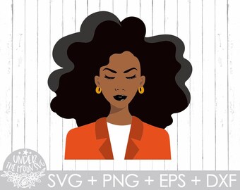 Afro Woman Working Svg,Afro Black Woman Svg,Afro Girl  Boss Svg,Funky Woman Svg,Curly Hair Svg,African Svg, African Woman Svg, African Girl
