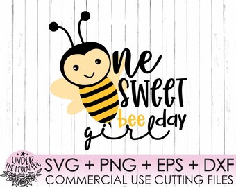 One Sweet Bee-Day Svg, Bee Day Kids Svg, Bee 1st  Svg,  Bee Birthday Design, Sweet One Svg,Png,Dxf,Eps