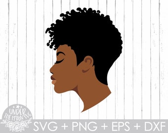Black Woman Svg,Summer Hat Lolita Svg, Black Woman African American Svg , Clipart, Hair Svg, Afro Hair Svg, Cut files