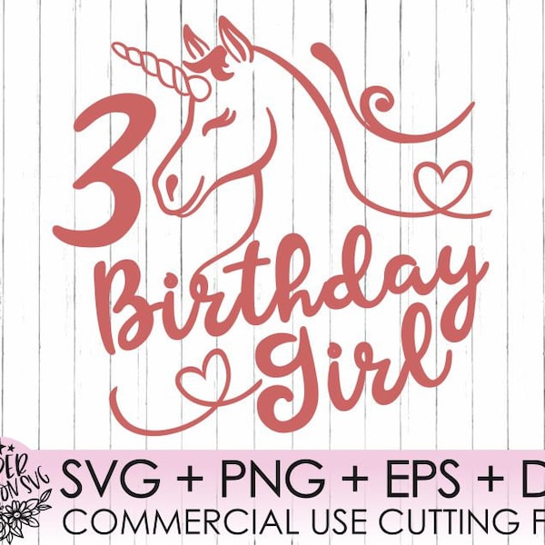 Unicorn Birthday Girl Svg, Birthday Svg,  Birthday Unicorn Svg,Unicorn Face Svg,  Unicorn Horn Svg, Unicorn Svg For Cricut andSilhouette