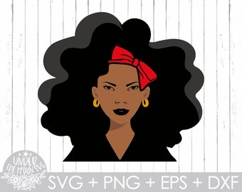 Afro Girl Svg, Afro Woman Svg,Afro Avg, Black Woman Svg, Funky Woman Svg, Curly Hair Svg, African Svg, African Woman Svg, African Girl Svg