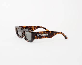Vintage Schildpatt Drift Rechteck polarisierte Sonnenbrille