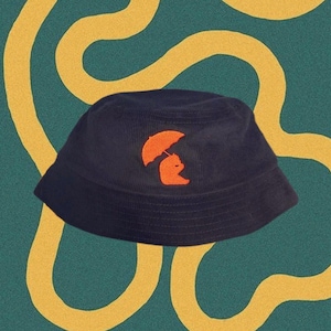 Embroidered Bear Corduroy Bucket Hat: Soft Cotton, Unisex