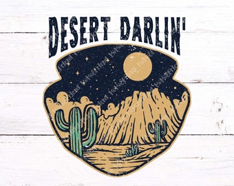 Boho Desert Darlin' Sublimation Print: PNG | Instant Download