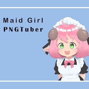 PNGTuber Cute Sheep Maid Girl - 2D Vtuber Model with 5 Emotions | Veadotube Streaming l anime sheep girl l cute sheep girl