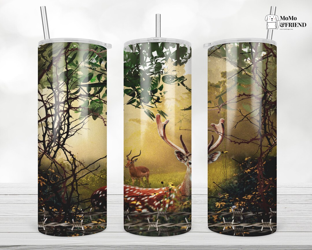 20 Oz Skinny Tumbler Sublimation, Wildlife Tumbler, Deer Sublimation ...