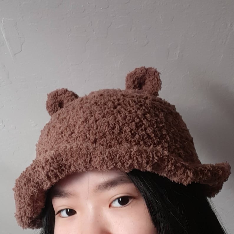 Fuzzy Bear Bucket Hat | Etsy