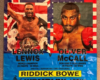 Lennox Lewis v Oliver McCall 1994 Wembley Heavyweight Boxing HUGE poster