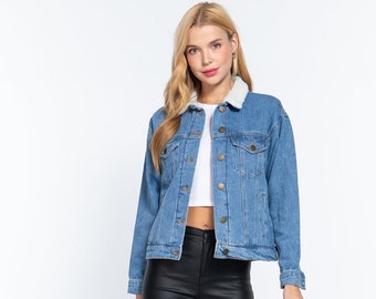 Fur Jean Jacket - Etsy