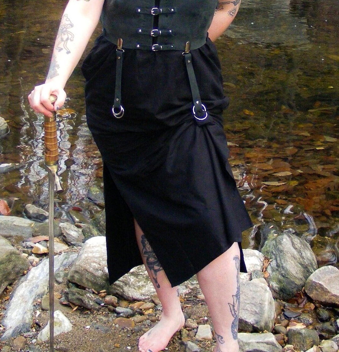 Brown Mushroom Leather Skirt Hikes (Single)