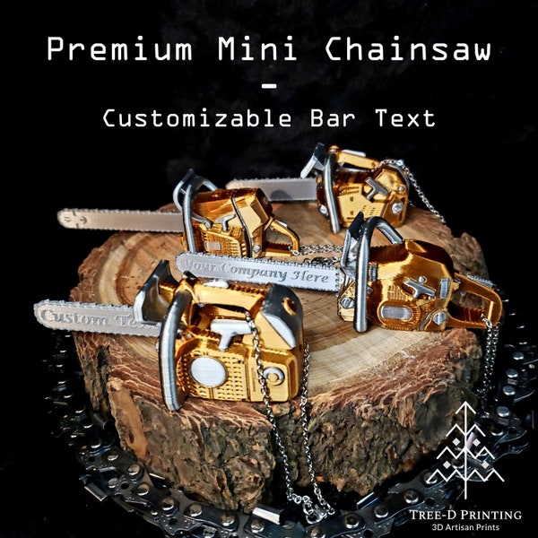 Miniature Chainsaw Ornament (Customizable)