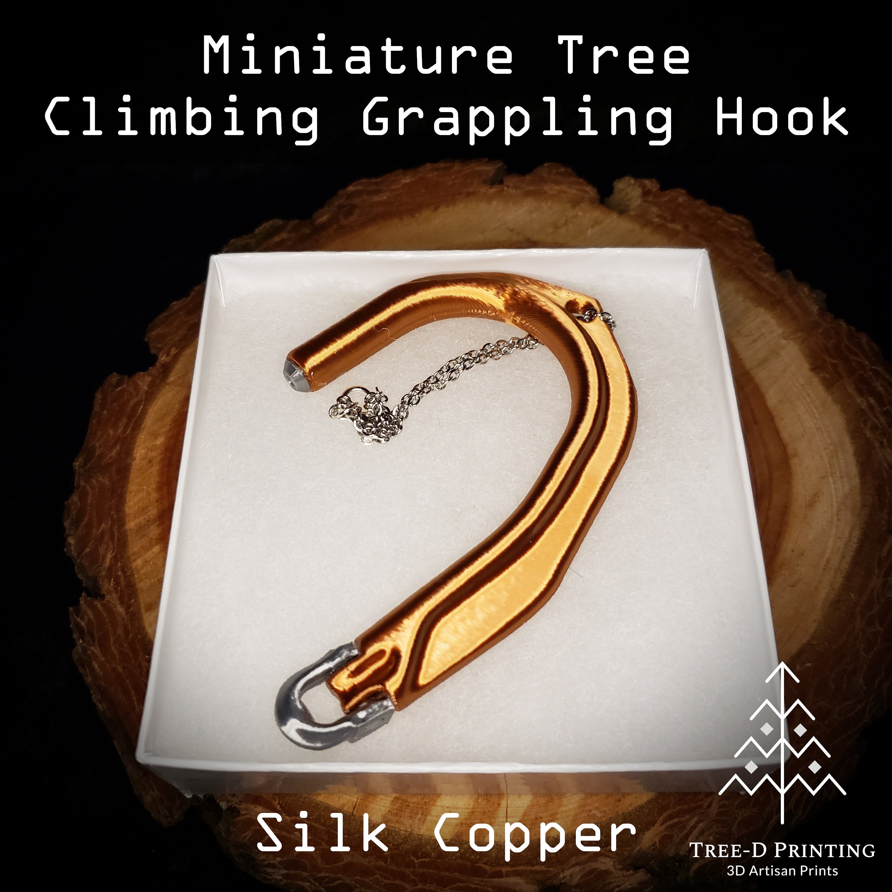 Miniature Tree Climbing Grappling Hook Ornament 
