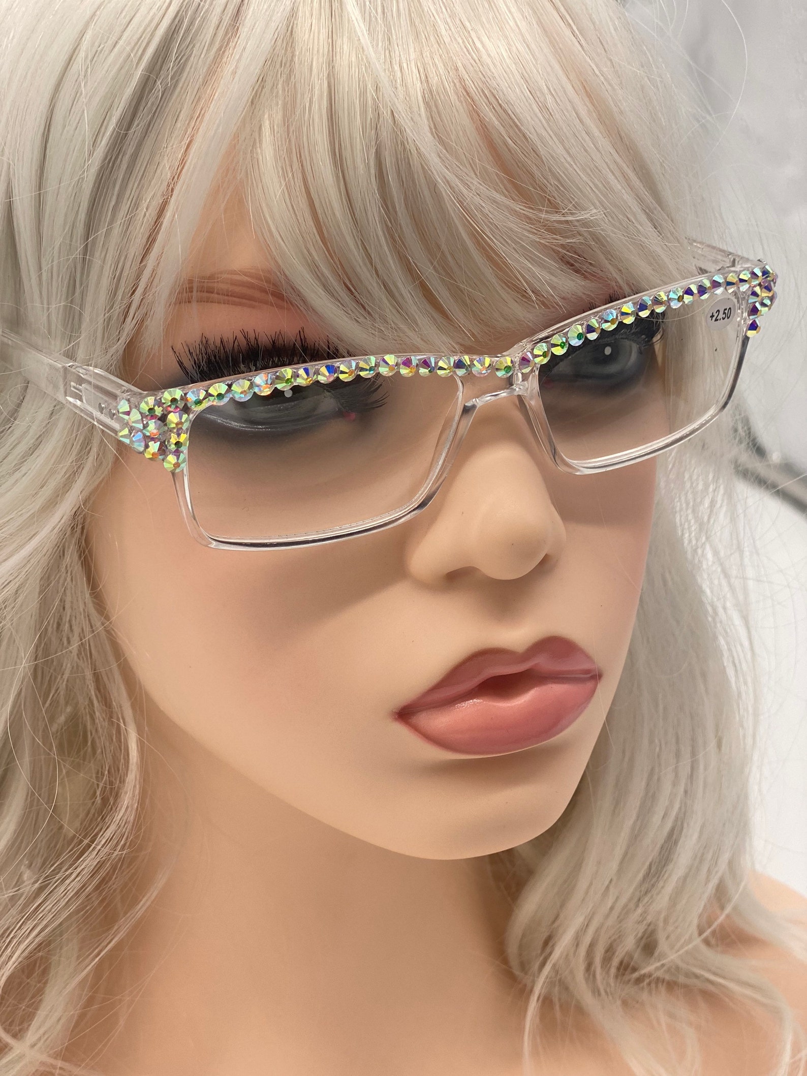 READING GLASSES FANCY Eyeglasses Rhinestone College Student Etsy