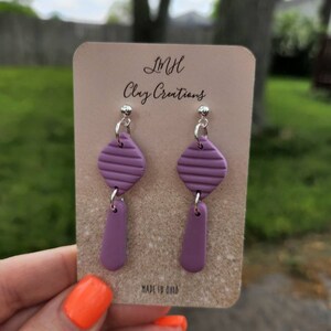 Polymer Clay Earrings | Mini Diamond Dangles