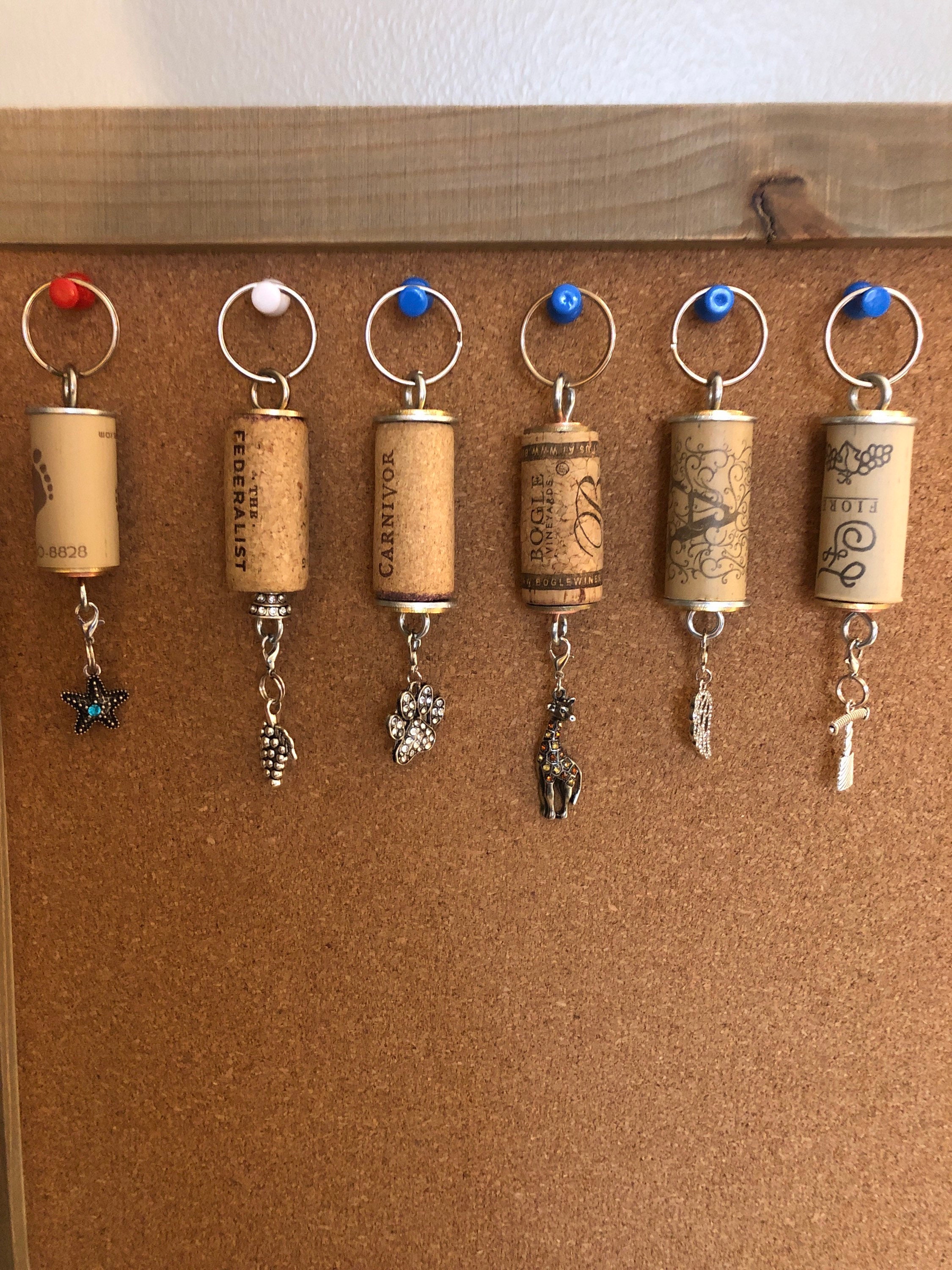 Wine Cork Keychains Etsy