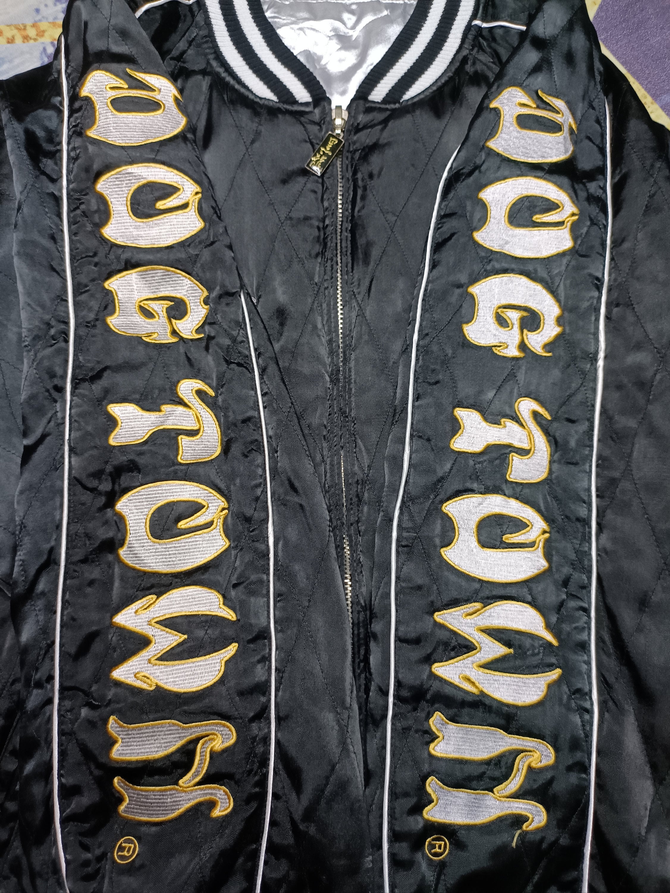 Vintage 90s Rare Dogtown Black Dragon Sukajan Jacket All Black