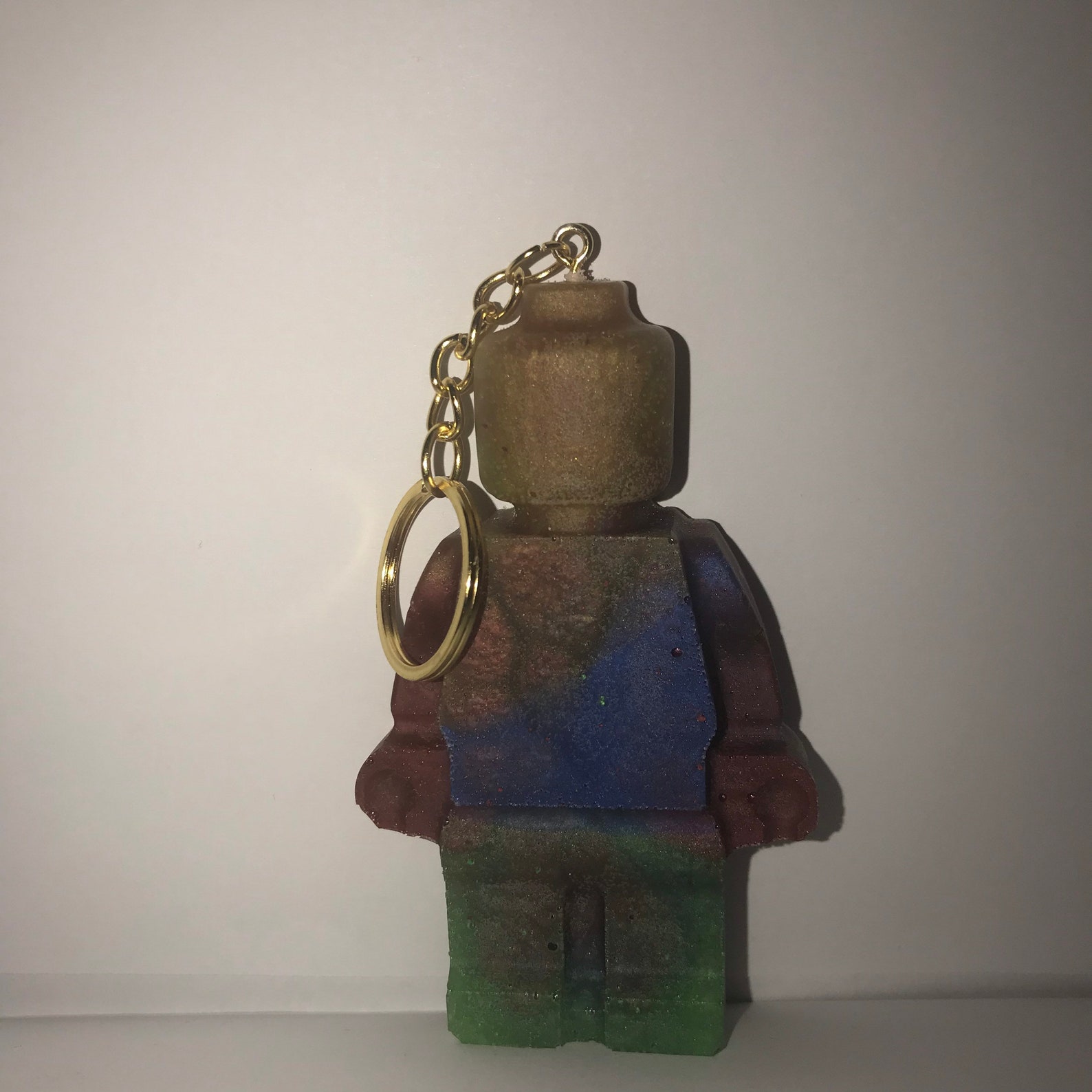 Epoxy Resin Lego Man Keychains Etsy UK