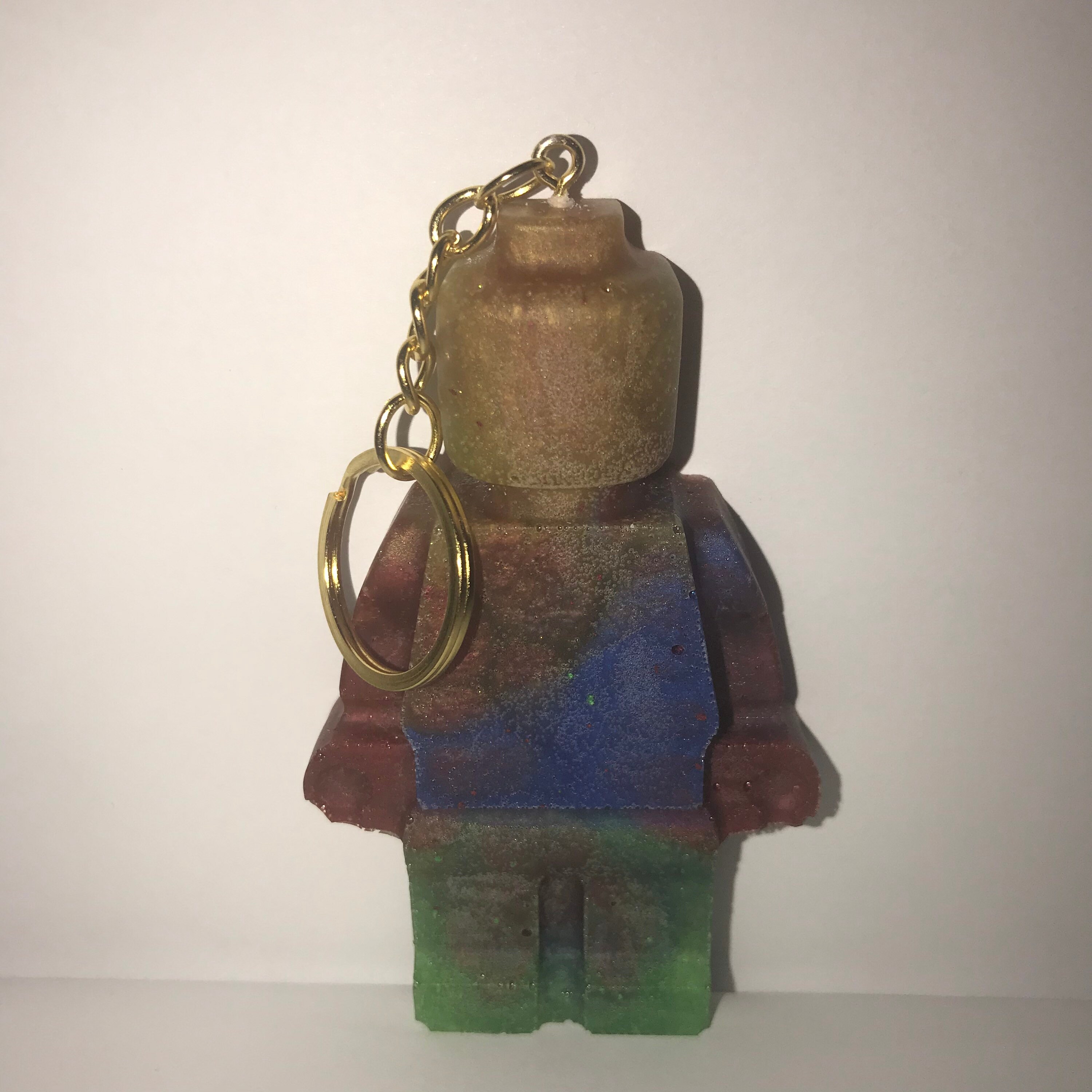 Epoxy Resin Lego Man Keychains Etsy UK