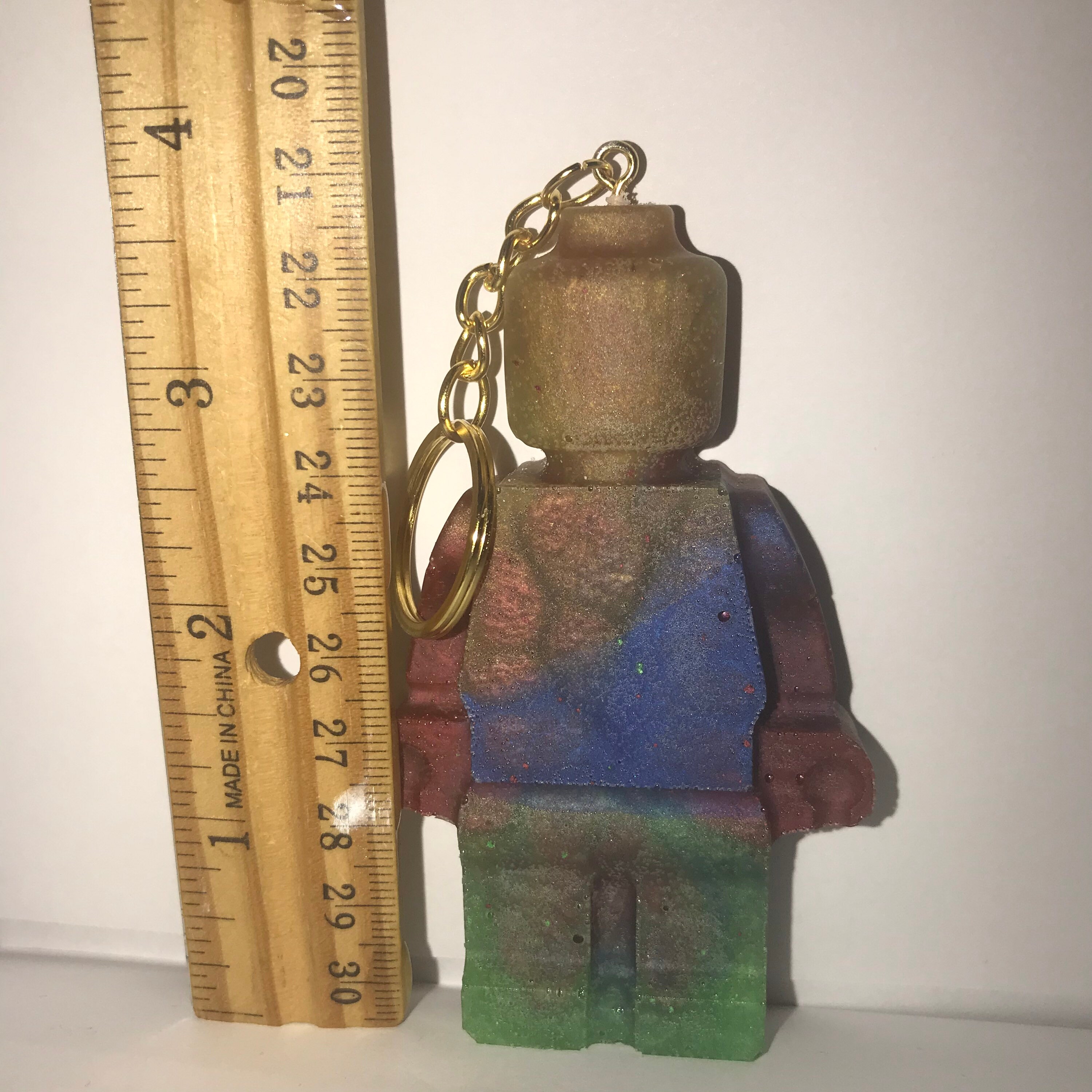 Epoxy Resin Lego Man Keychains Etsy UK
