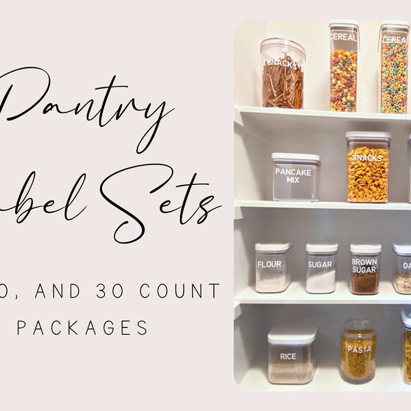 Vinyl Pantry Labels Etsy