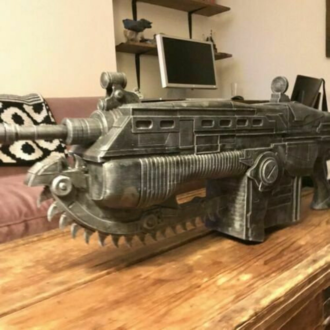 Gears of War Lancer Chainsaw Gun Rifle Replica Prop 11 Scale Etsy
