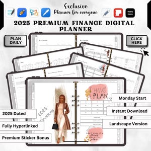 2025 Finance Tracker: Digital Budget Planner for GoodNotes (Digital Download)
