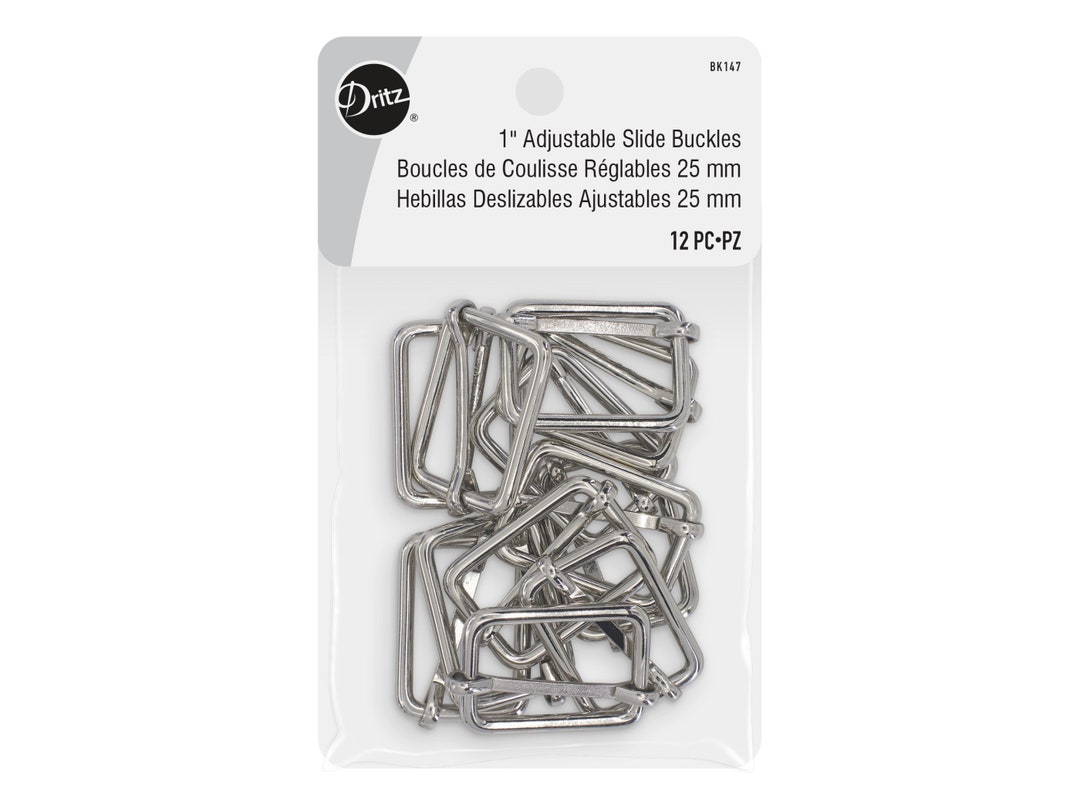 Dritz 1 Adjustable Slide Buckles Nickel 12 Pc Etsy
