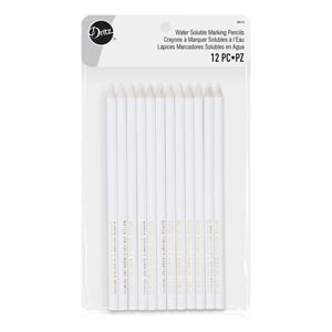 Dritz Water Soluble Marking Pencils, White, 12 pc