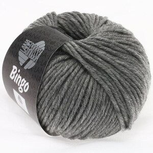 Lana Grossa Bingo Melange Yarn, Mottled Dark Grey