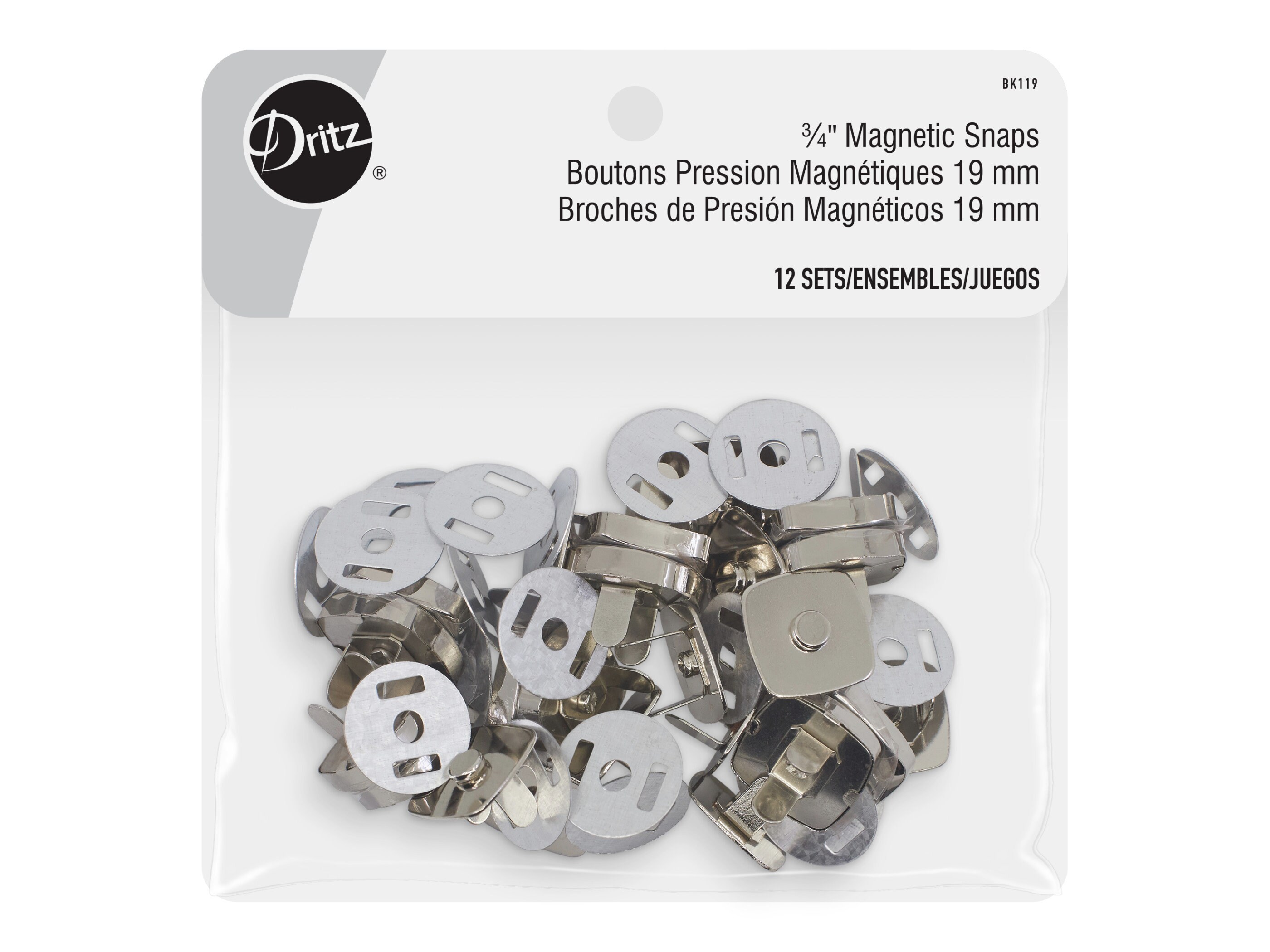 Dritz Metal D Rings 1 4-pkg-nickel