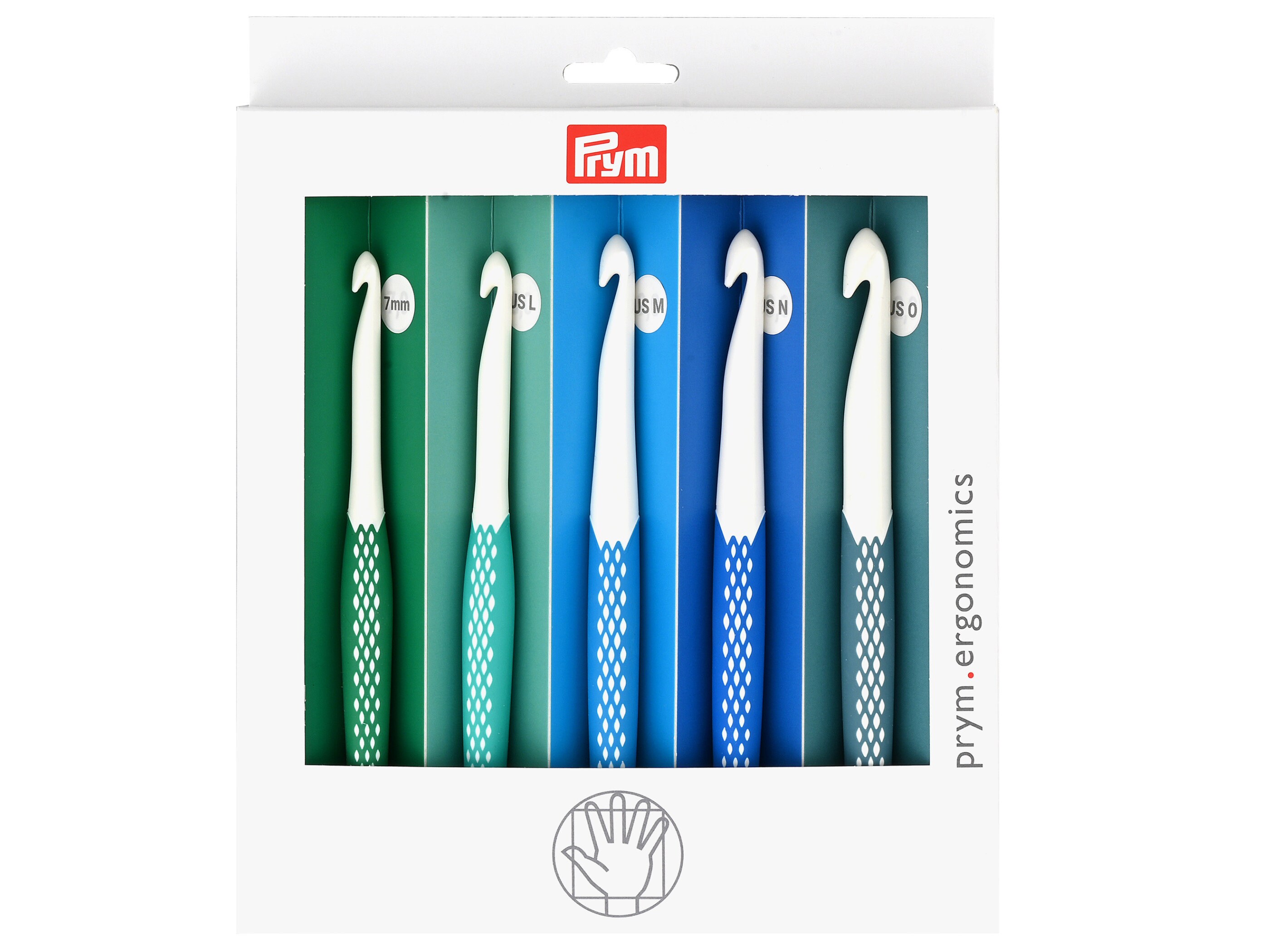 Prym Crochet Hook Set, Individual Rubber Hooks, Soft Grip , Ergonomic Crochet  Hook, Light Crochet Hook, Crochet Hook for Thick Yarns 