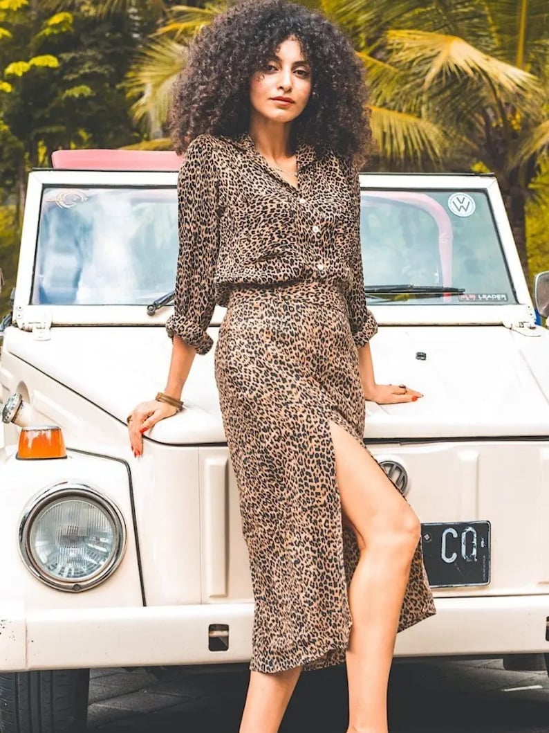 Leopard Midi Skirt