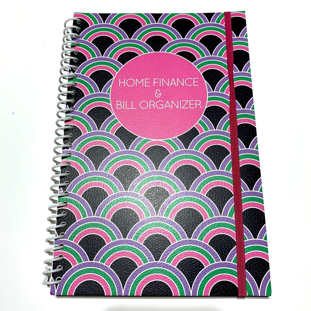 Home Finance Bill Organizer With Pockets Monthly Budget Etsy