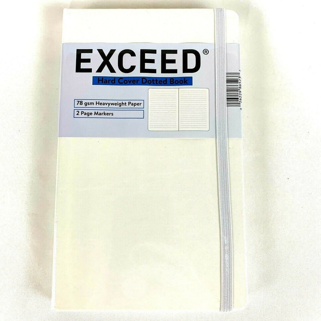 Exceed Dotted Hardcover Notebook Journal Bullet White 5 X 8 in 120