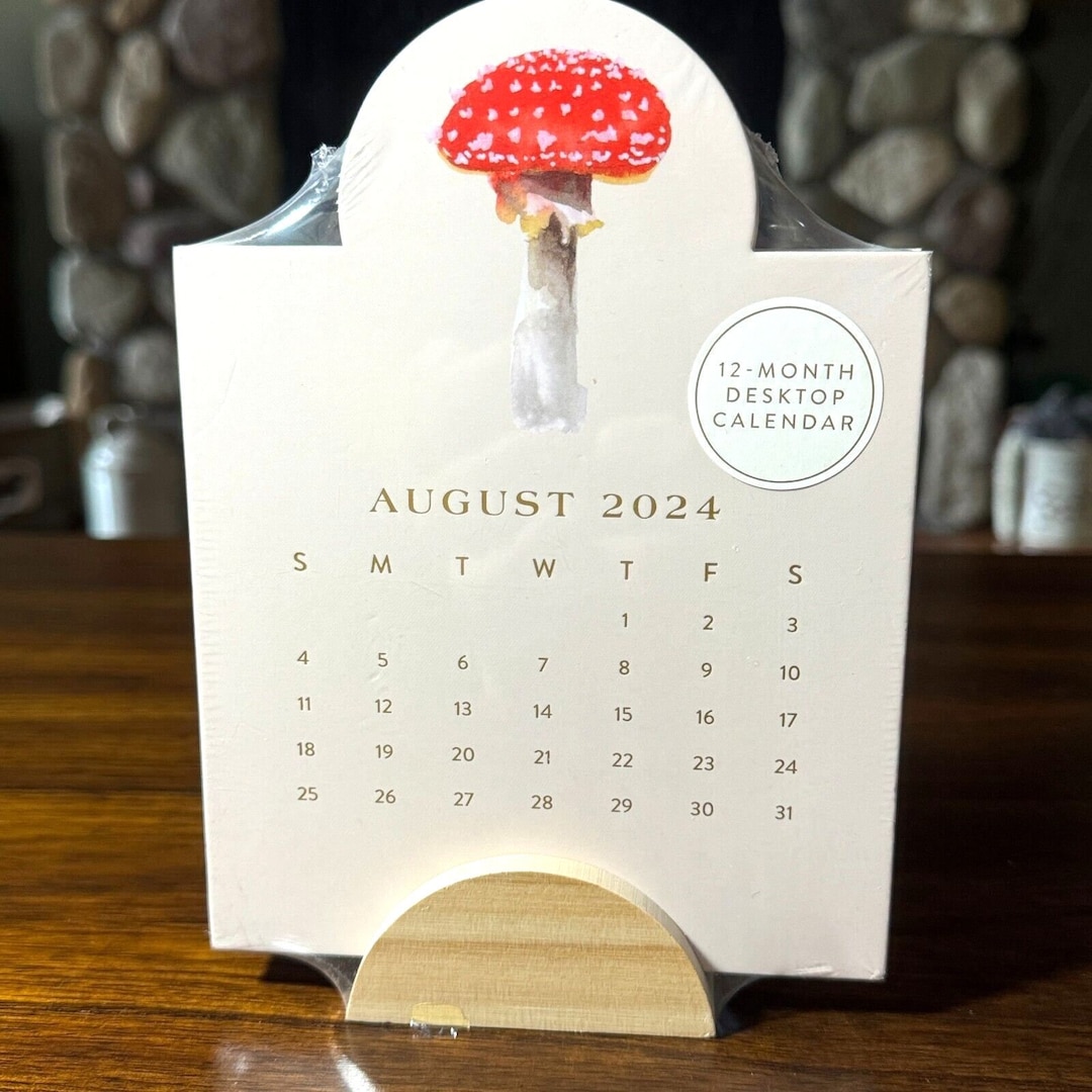 Molly Rex Desk Calendar Mini 2024 2025 5 x7 Mushrooms 12 Months Etsy
